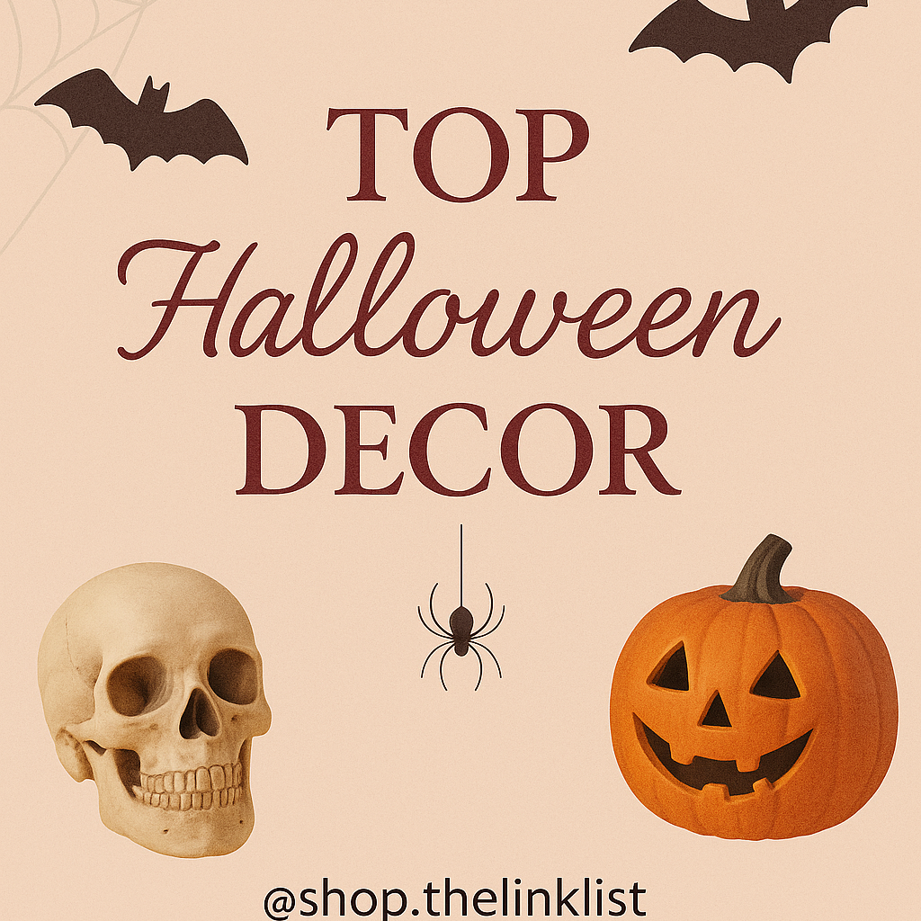 Top Halloween decor with pumpkins, skull, and seasonal accents from Amazon